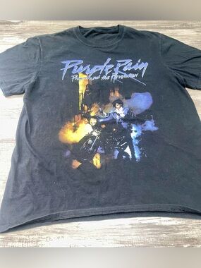 Prince 'Purple Rain' Black Graphic Tee